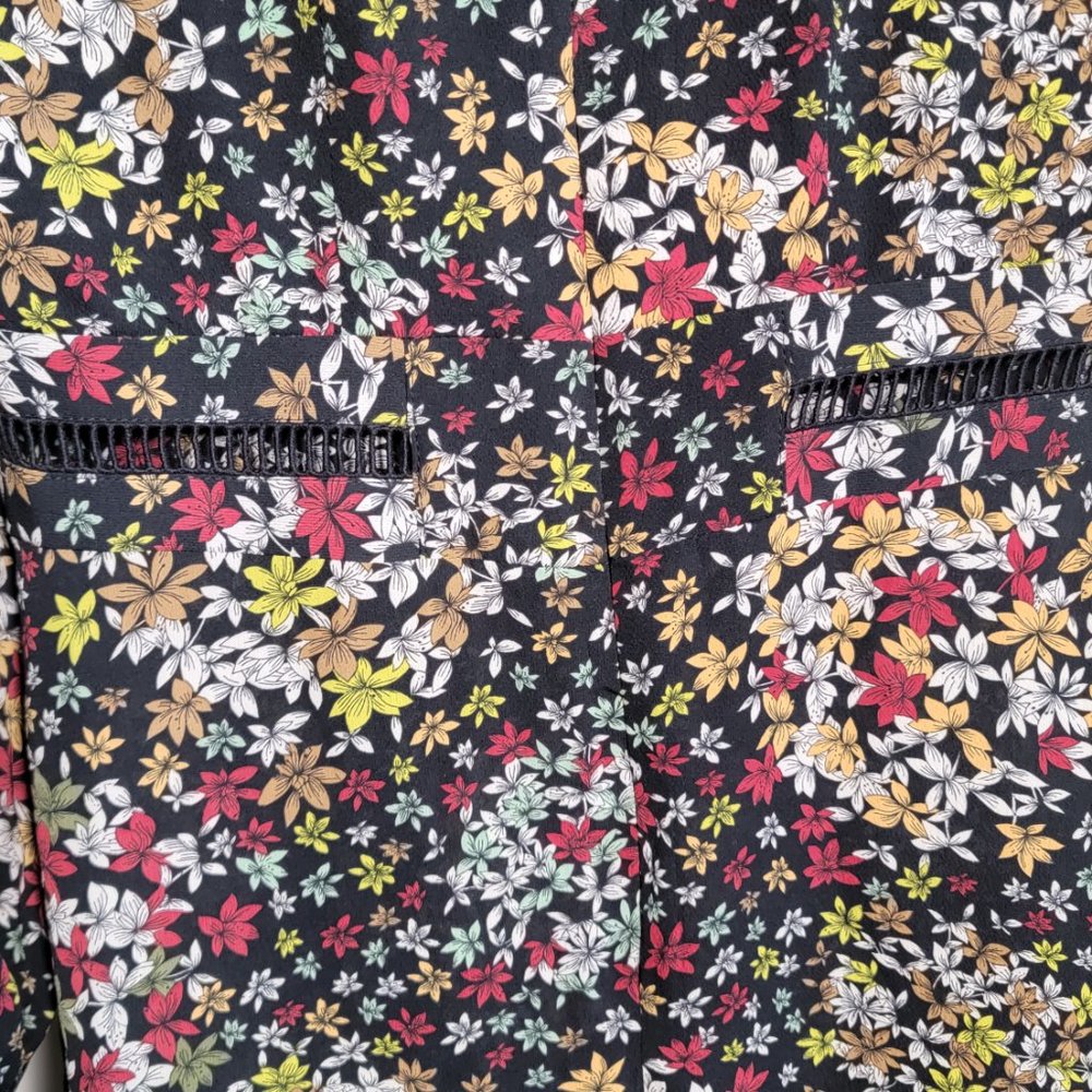 Topshop bohemian Inspired Long Sleeve Floral Dress Size 4 - Picture 9 of 11